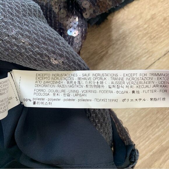 FINAL SALE Zara Woman Black Sequin Short Sleeve Tee NWT - Picture 5 of 5